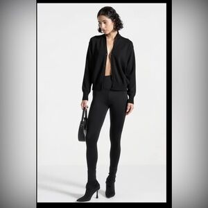 Rachel Zoe Black Open Front Cardigan